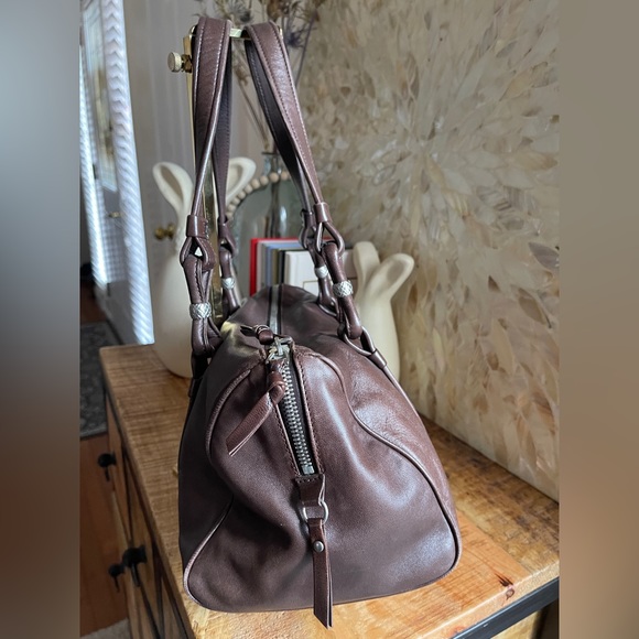 BOTTEGA VENETA Brown Leather Mini Boston Bag - Picture 5 of 10